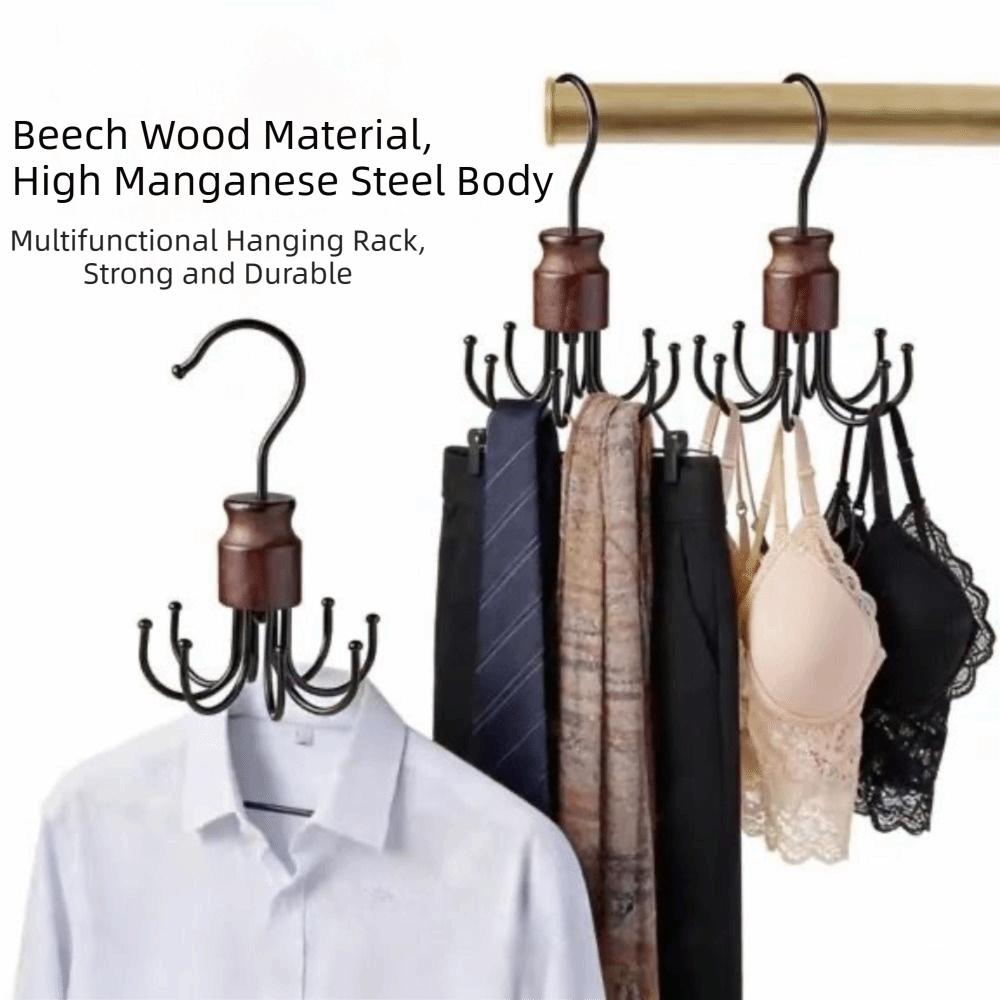 Rotating Top Hook Rotating Storage Hanger 8 Hook Closet Organizer Multi-Claw Bag Hook Home Storage
