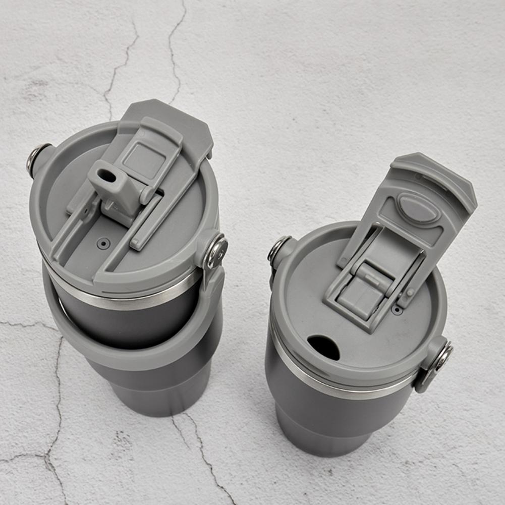 Бутылка для воды из нержавеющей стали 30 унций, кружка с вакуумной изоляцией и ручкой, стакан для офиса, автомобиля, крышка, спортивные принадлежности для питья