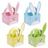 4/8Pcs Easter Bunny Ear Candy Boxes Cute Egg Paper Basket Cookie Gift Packaging Box Bags 2025 Easter Party Decoration Supplies