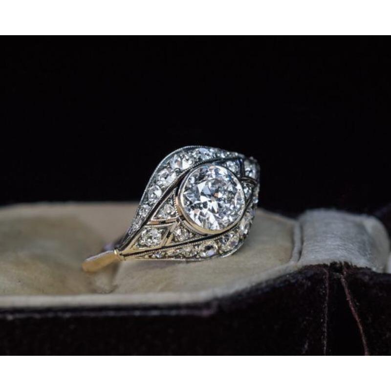 Кольцо «Глаз демона» с бриллиантами, кольцо ручной работы «Злой цветок», кольцо «Новая девушка»