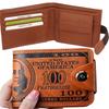 Men's Wallets With 100 US Dollar PatternWallet Male Leather Walet Photo Card HolderFashion Large Capacity Wallet Purse Bag
