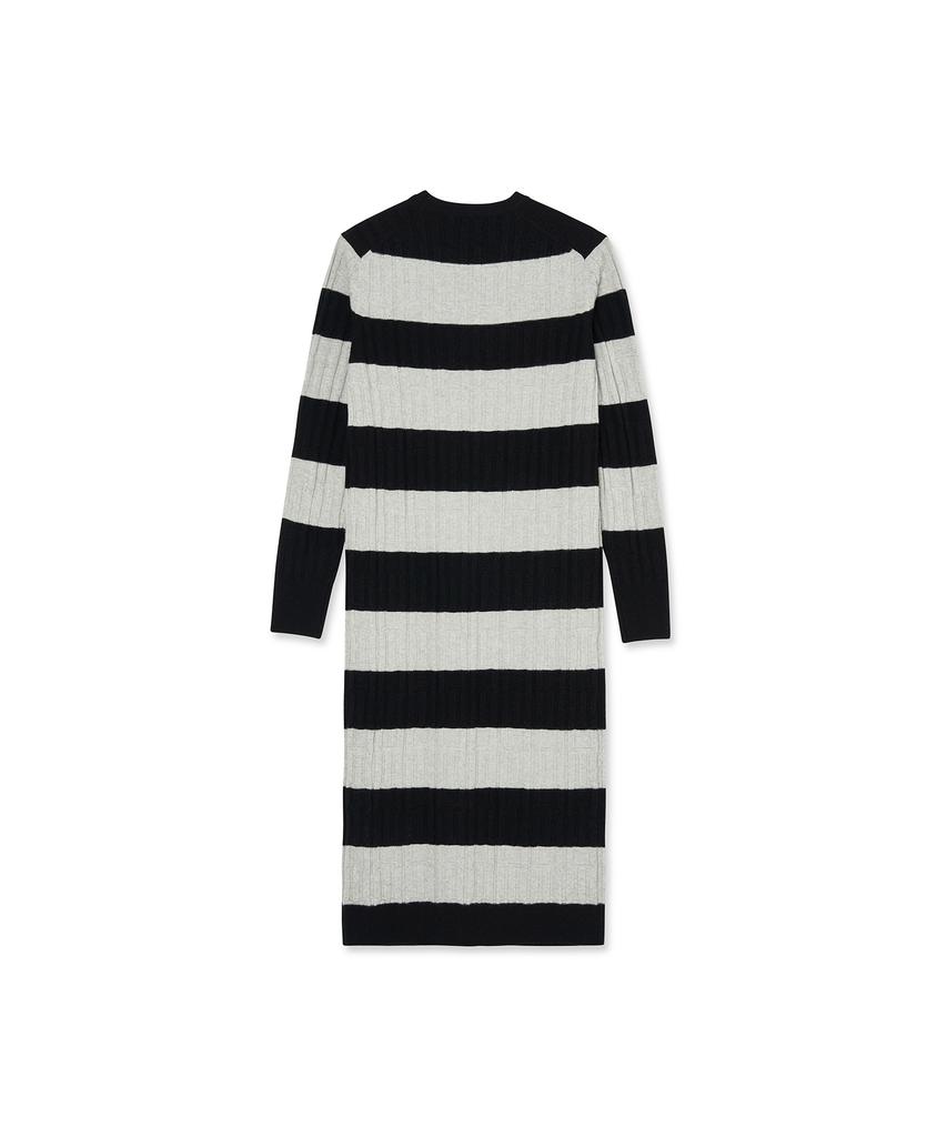 Iolo Women'S Striped Ivory Dress_Gray