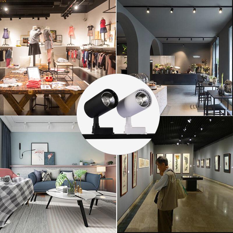 3pcs Led Track Lights Lamp 220V COB Track Lighting Fixture 12/20/30W/40W Spotlights Rail Spots Light Lamps for Shop Home Kitchen