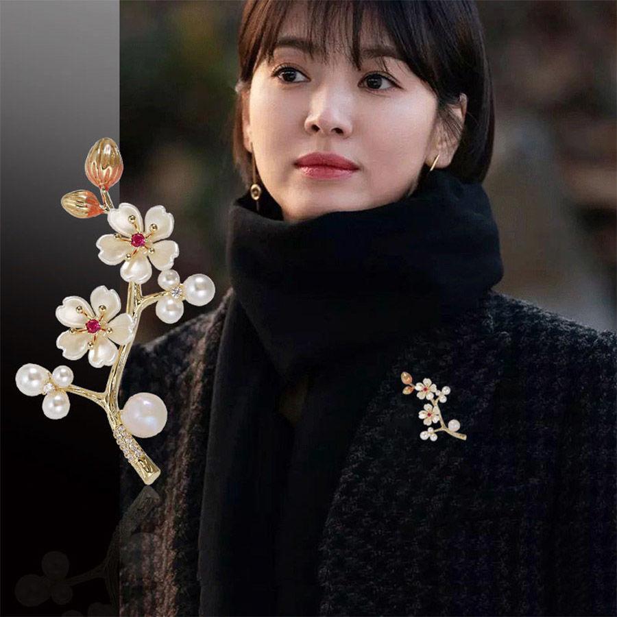 Винтажная брошь «Цветок сливы» – цветочная булавка в древнекитайском стиле для женских свитеров, элегантный и роскошный ретро-аксессуар