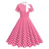 Women's Fashionable  Fresh Polka Dot Long And Long Swing Retro Dress