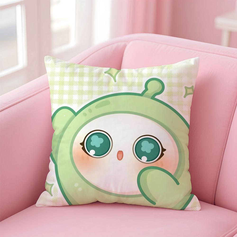 EEggy Party Cushion Cover Pillow Case Soft Friendly Fabric Concealed Zipper