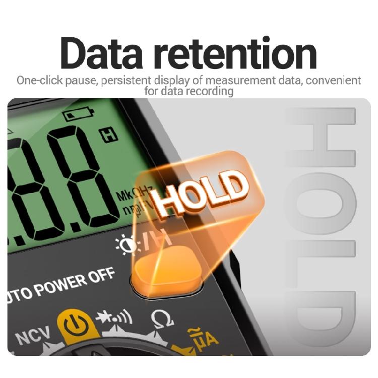 Ручной цифровой мультиметр Цифровые подсветки Амперметр Вольтметр Ом Вольтаж Тестер Измеритель для электрика