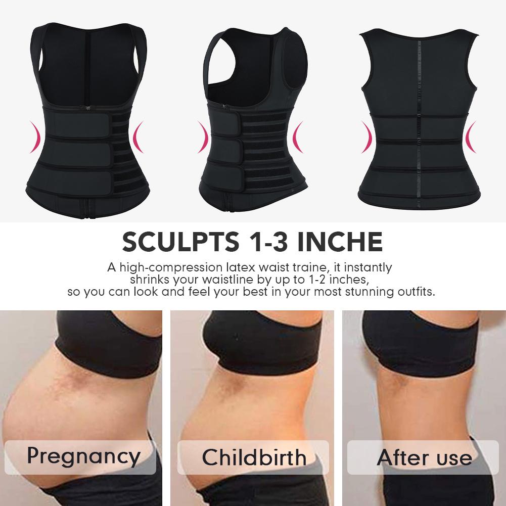 HEXIN Good Service 3 Strap Waist Trainer Vest Waist Tummy Control Women Corset Waist Trainer Belt