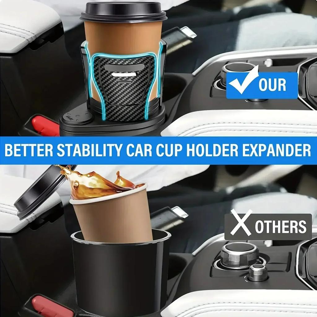 2026 Car Cup Holder Multifunction Adjustable Dual Cup Holder Expander Adapter Car Cup Mount Mobile Phone Holder