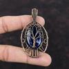 Tree Of Life Sodalite Pendant Copper Wire Wrapped Pendant Natural Gemstone Jewelry Handmade Stylish Pendant Copper Wire Jewelry Gift For Mom