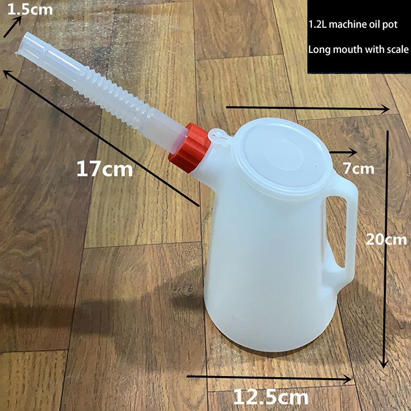 1.2L/2L/3L/5L Oil Measuring Jug Petrol Can Fuel Tank With Pouring Flexible For Automotive Garage Oil Measuring Container