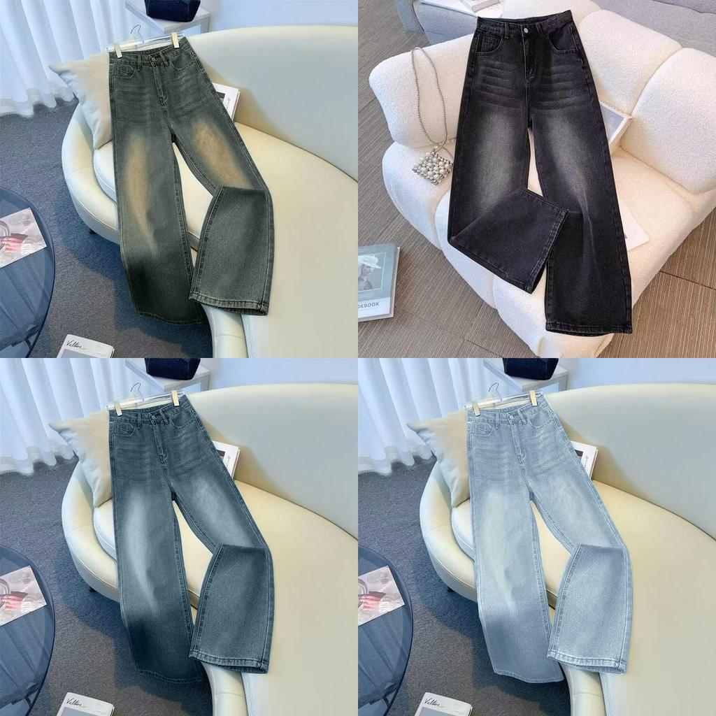 Womens High Waist Wide Leg Jeans With Cotton Fabric For Autumn Casual Wear