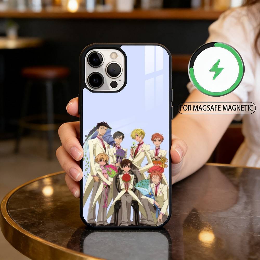 Чехол для телефона Ouran High School Host Club для iPhone 17, 16, 15, 14, 13, 12, 11 Plus, Pro Max Магнитный для Magsafe Беспроводная зарядка