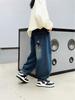2025 Boys' Trendy Jeans: Thin Straight Leg Casual Pants for Spring & Autumn - Middle & Big Kids' Loose Fit