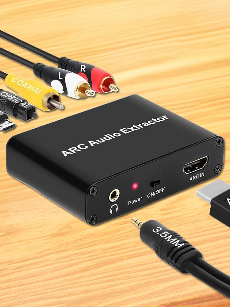 HDMI-совместимый аудиоэкстрактор ARC ARC в SPDIF коаксиальный L/R стерео 3,5 мм разъем аудиоадаптер для HDTV динамика усилителя