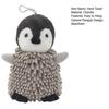 Penguin Doll Hand Towel Cartoon Penguin Hand Drying Towel Kids Absorbent Chenille Ball Towel with Hanging Loop for Kitchen Bathroom