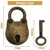 Old Vintage Style Metal Locks Mini Padlock Small Luggage Box Key Lock Bronze Color Home Usage Hardware Decorations