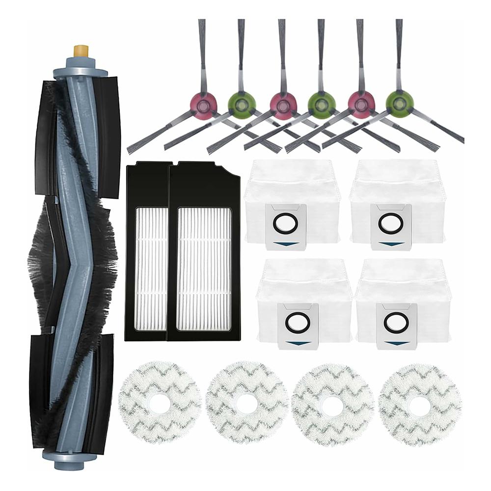 17Pcs/Set For Ecovacs DEEBOT X1 ONMI/X1 TURBO Main Brush Side Brush Filter Dust Bag Mop Cloth Vacuum Cleaner Accessories