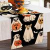 Halloween Table Runner Pumpkin Ghost Dog Tablecloth Halloween Party Decoration Home Scary Horror House Kitchen Dining Table Flag