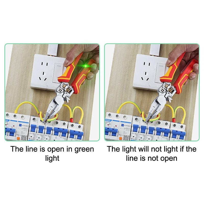 Пассатижи электрика 8-в-1 многофункциональные универсальные клещи для зачистки проводов, измерение электричества, нескользящие клещи для зачистки проводов