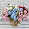 Artificial Flower Rose Wedding Hotel Restaurant Room Decoration Desktop Ornament