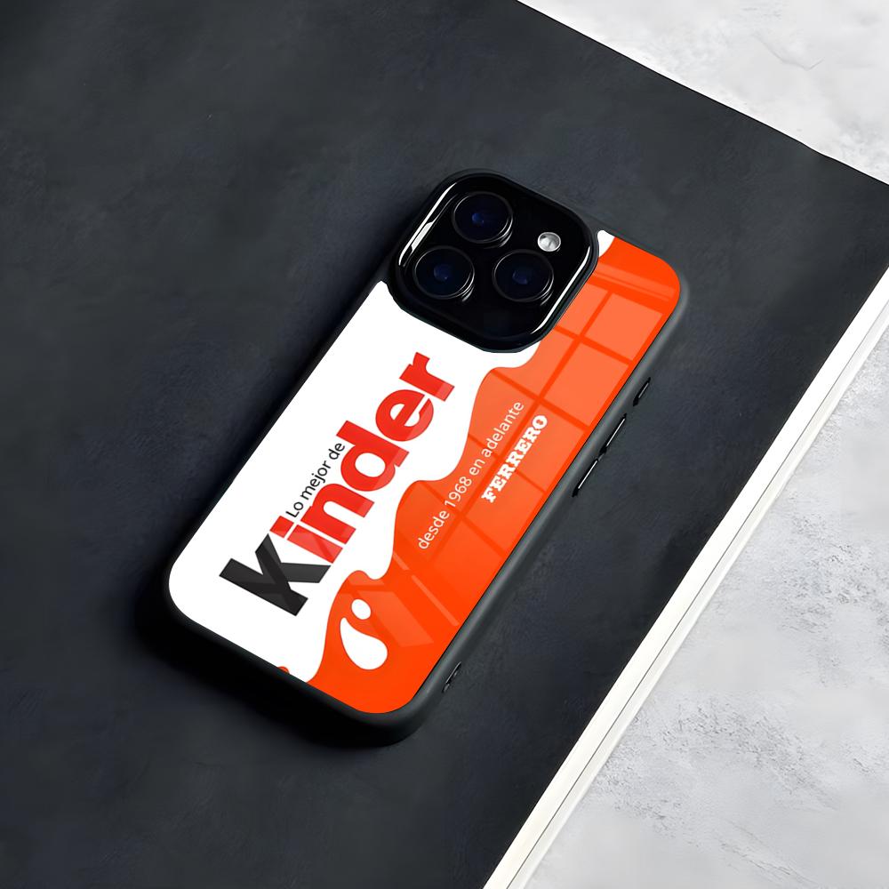 Чехол-телефон Trolly Egg K-KINDER JOY с сюрпризом для IPhone 17 Pro Max 16 15 14 13 11 Pro Max Plus Стеклянный чехол для телефона