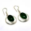 Ювелирные серьги ручной работы с зеленым ониксом 925 пробы, посеребренные, 1,51 дюйма