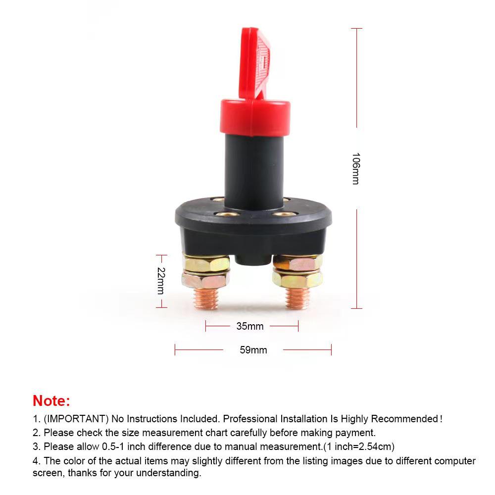 Car Battery Cut-off Switch: Anti-Leakage Knob, Four-Hole Disconnect Switch