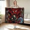 Demon Slayer Character Print Flannel Blanket High Quality Warm Comfortable Cover for All Seasons Perfect for Gifts Home Decor
