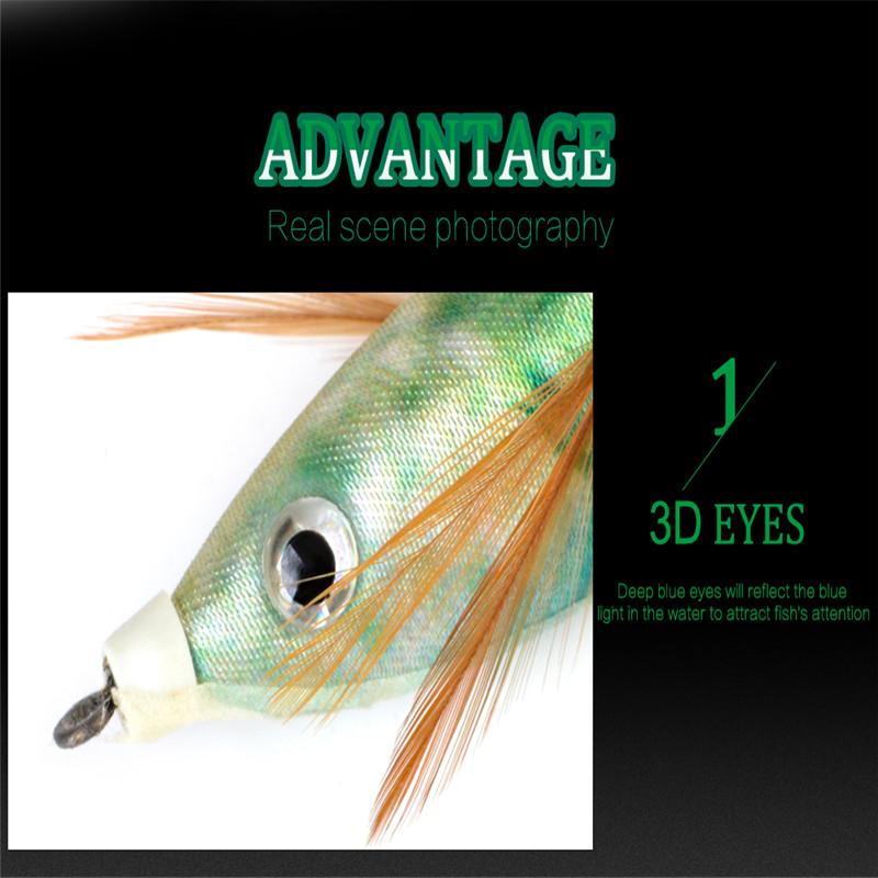 1 Piece of Artificial Luminous Shrimp Squid Jig Beating Fluorescent Fishing Bait Squid Bait Hard Pescal Fishing Accessories