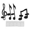4 шт. Уникальные железные черные настенные бра в виде музыкальных нот, подсвечники, настенное крепление, подвесной декор для чайных свечей