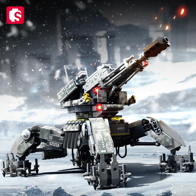 SEMBO BLOCK 839pcs Military Weapons Building Block Science fiction films classic Model Bricks ornament Educational Toy Boys Gift