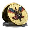 1/3/5Pcs Archangel Michael Challenge Coin Double-sided Carved Metal Medal Commemorative Medallion Round Collection Coin Home Office Desk Decoration