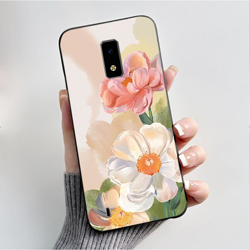 For BLU View 4 View 3 View 2 Case Fashion Butterfly Flowers Black Soft TPU Silicone Phone Cover for BLU View2 View3 View4 Casing
