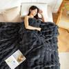Haguko Fluffy Double Blanket, Fluffy, Stylish, Warm, Cute, Fluffy, Washable (180x200cm, Nebraska Gray)