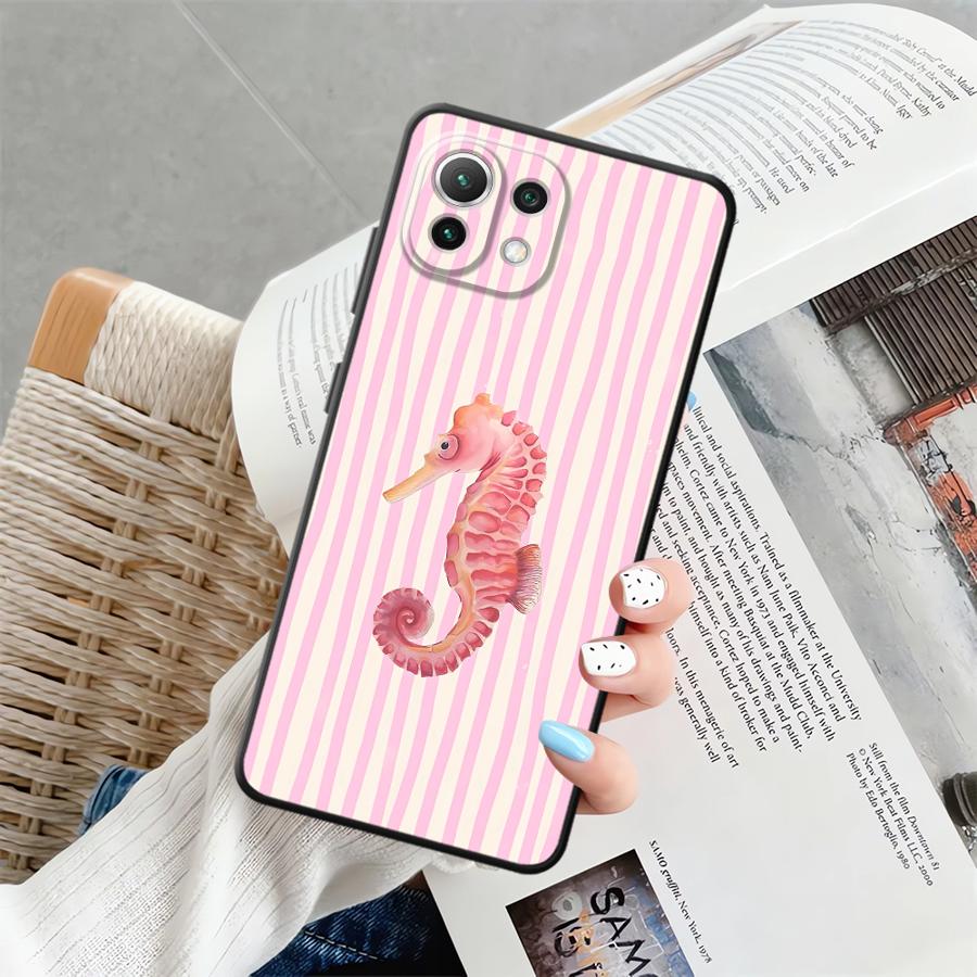 Чехол-бампер Funda для Xiaomi Mi 10T 12 15 Pro 12X 13 Lite 12T Pro 14 11 11T Тема «Морская жизнь» Полосатый