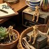 Декор для края окна, 3D-печатная фигурка скелета западного ковбоя, сидящая статуэтка, деревенский декор для стола, сиделка, настольная полка в стиле Дикого Запада для домашнего офиса