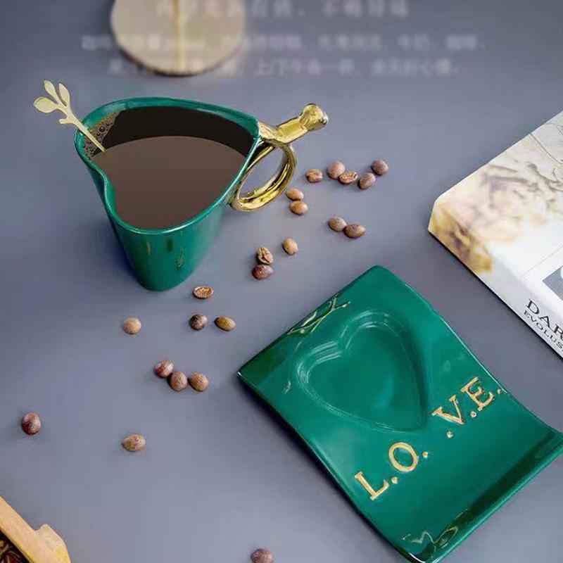 Retro Ceramic Coffee Mug With Saucer Cups for Coffee and Tea Mugs Chinese Pot Green Tea Sets Complete Set Teeware Teware Gaiwan