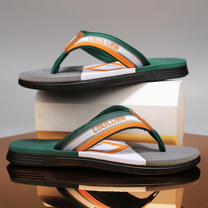 Модные высококачественные летние пляжные шлепанцы Модные мужские шлепанцы Мужские повседневные дышащие нескользящие пляжные тапочки Мужские летние уличные