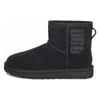 (WMNS) Classic Mini UGG Резиновый логотип 'Черный' Женские 1108231-BLK
