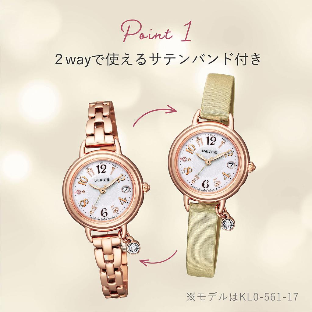 Wicca Wicca Solar Tech Radio Watch Bracelet Line Pink [Citizen] KL0-561-17 Women's