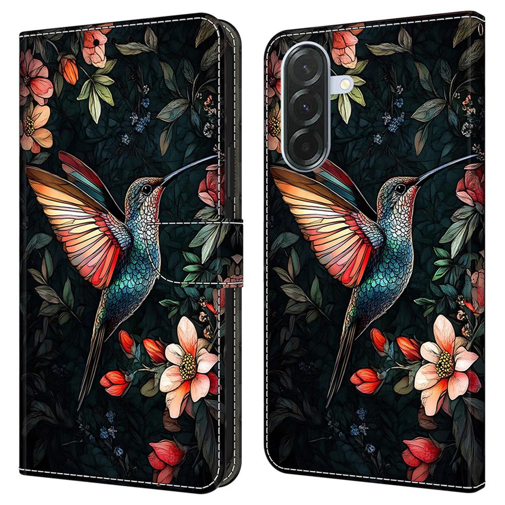 Для Samsung Galaxy A36 5G Кожаный чехол С принтом Узор Кошелек Подставка Флип-чехол для телефона