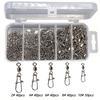95/210pcs/Box Fishing Connector Swivels Interlock Pin Snap 2#-10# Rolling Swivel Beads for Fishhook Lure Fishing Accessories Set