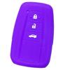 [IKT] Силиконовый чехол для смарт-ключей для автомобилей Toyota 3 кнопки фиолетовый/Corolla Cross/RAV4/Crown/Camry/C-HR/Prius 50 серии/Land Cruiser Prado 150 л