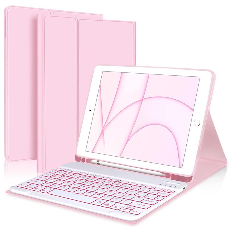 Чехол-клавиатура с подсветкой Bluetooth для Galaxy Tab A9+ 11 дюймов: Съемный, Защитный, Мягкая оболочка