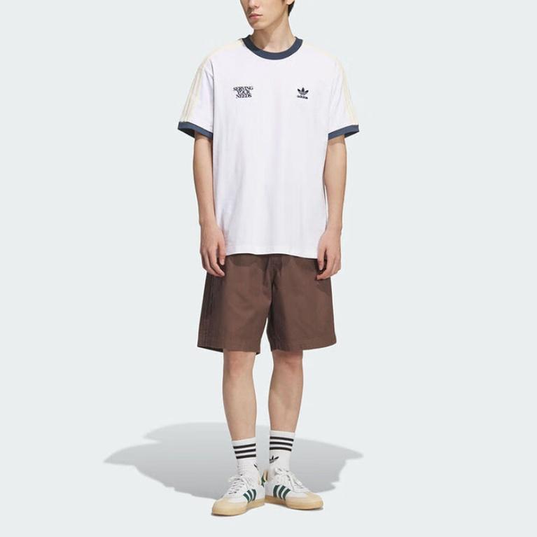 Adidas Оригинальная футболка с логотипом, круглым вырезом, спущенным плечом и коротким рукавом, унисекс KT0841