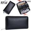 RFID-блокирующий орган, большая емкость, 36 слотов для карт для женщин и мужчин, длинный кошелек Vip ID, сумка для кредитных карт, натуральная кожа, держатель для карт, телефон, кошельки