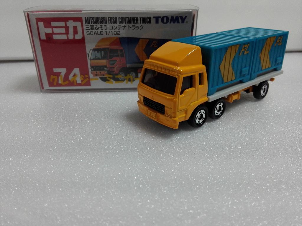 Tomica Mitsubishi Fuso Container Truck Crazy Mini Car Circle with Case No.74