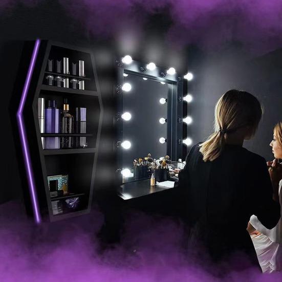 Книжная полка для хранения вещей, креативная форма, простая установка, готический стиль, многофункциональная полка для эфирных масел, настенный органайзер