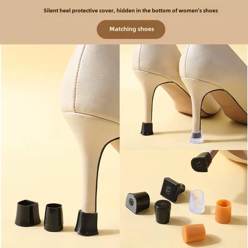 Silent Anti-Slip Stiletto Heel Protectors: Mute, Wear-Resistant Pads for Women's High Heels